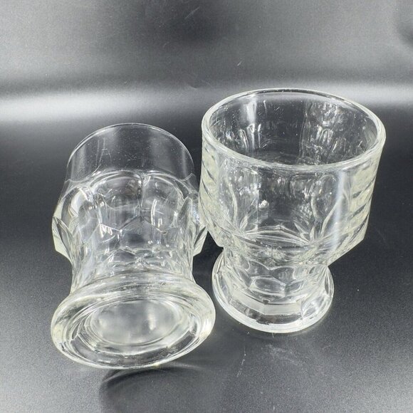1960s Viking Glass Georgian Honeycomb Tumbler Clear Glasses Set 2 Vintage Glass - Picture 7 of 10